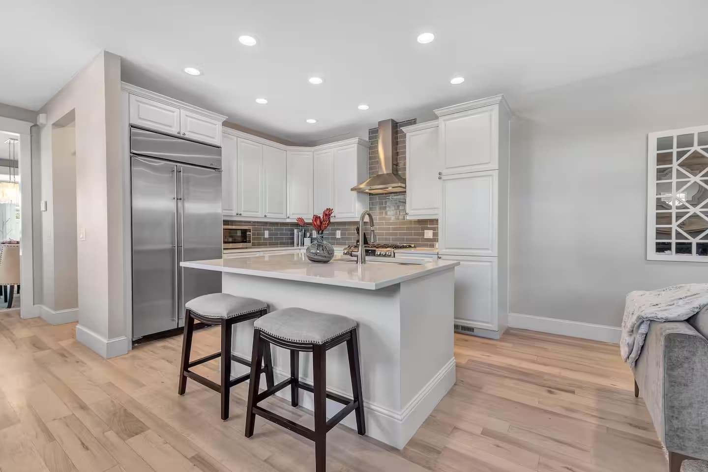 Beautifully staged vacation rental living area
